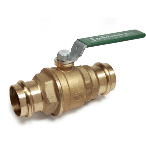 Robinet à boisseau sphérique à sertir DN 40 42 mm, manette à levier certifiée DVGW (1/2)