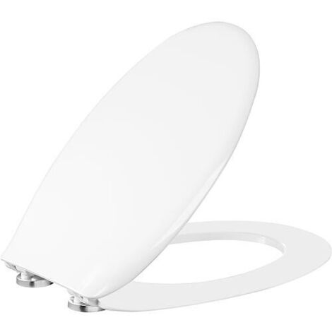 Abattant WC Jaguari blanc, softclose en duroplast, charniere en plastique/inox (1/3)