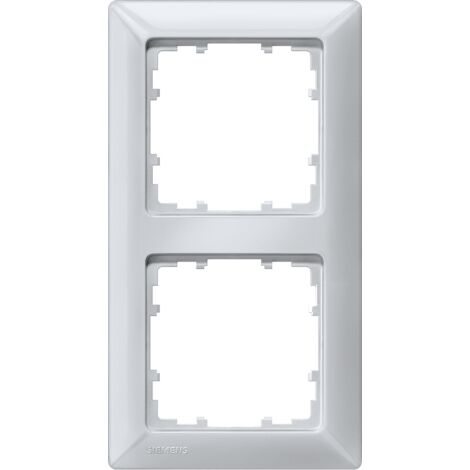 BJC DELTA LINE-MIRO COL. - CADRE DOUBLE DELTA LINE ALUMINIUM MÉTALLISÉ SIEMENS 5TG25523 (1/2)