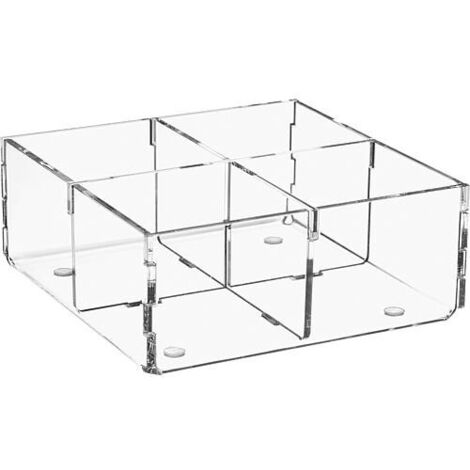 Box de rangement en plexiglas transparent 120x120x50mm (1/4)