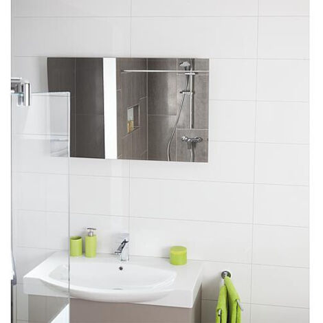 Chauffage mural infrarouge miroir - epaisseur 6 mm 620 x 900 x 50 mm - 600W (1/3)