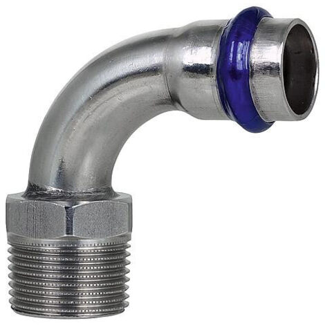 Raccord a sertir inox Contour V, coude de transition 90° male 42 mm x DN40 (1 1/2") (1/3)