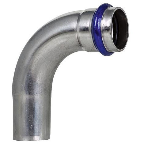 Raccord a sertir inox contour V coude 90° (femxmale) 15 mm (1/3)