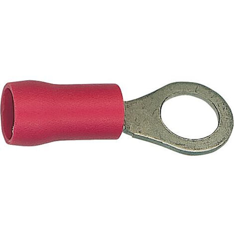 Cosse de cable en forme de bague isolee, 1,25 mm², 3,2 mm Couleur rouge, UE : 100 pcs (1/2)