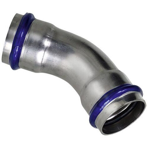 Raccord a sertir inox contour V coude 45° (femxfem) 54 mm (1/3)