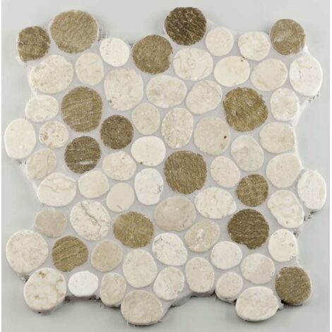 PMG10002 – Carrelage effet pierre 30 x 30 cm – Pierre naturelle anti-dérapant R10 – Couleur white sunset mix – Barwolf (1/4)