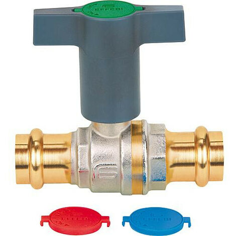robinet a bille eau potable Prestige 22mm, laiton avevc rallonge poignee plastique, DVGW (1/4)