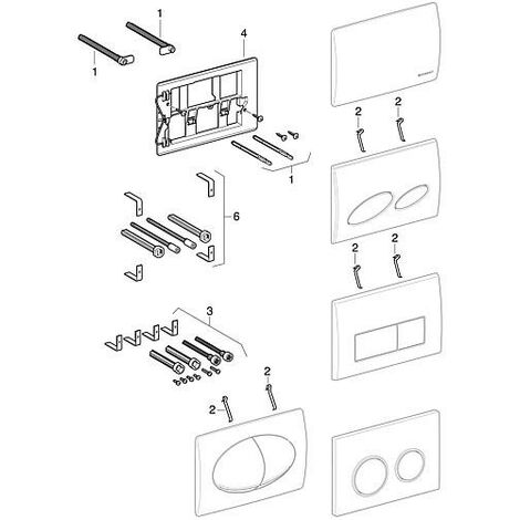 Ressort pour plaque de commande Geberit – Métal – Compatible avec bouton-poussoir Sigma 60 – Mécanisme de chasse d'eau efficace