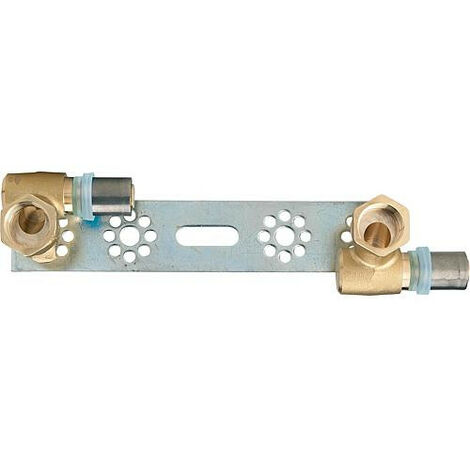 EVENES raccord a sertir pour multic., plaque montage 2 raccords 20x2mm-1/2" contour TH (1/2)