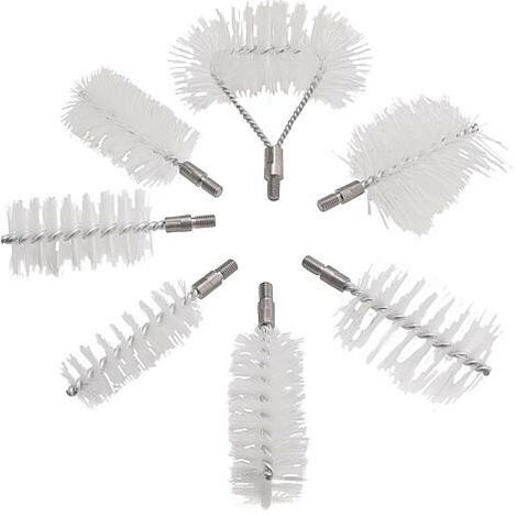 Kit écouvillons nylon sans manche filetage male M10 - comprenant 3 brosses rondes+3 rectang et 1 de paroi (1/3)