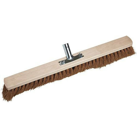 Balai 60cm bois 7 rangs composant coco avec support metallique