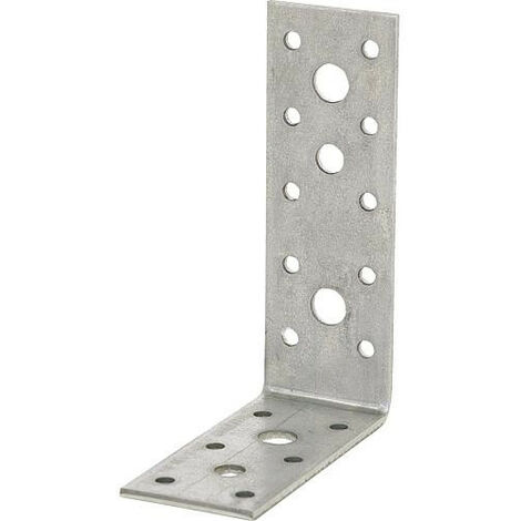 Simpson Strong Tie – Équerre de fixation en acier galvanisé 120x92x3mm – Fixation solide pour bois dur – Trous Ø 5/8,5/11mm pour clous et vis