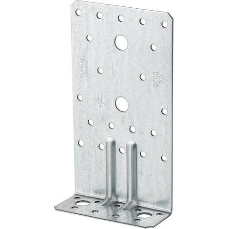 Raccord d'angle zingué avec renfort, 170x40x95mm, épaisseur 2mm (1/2)