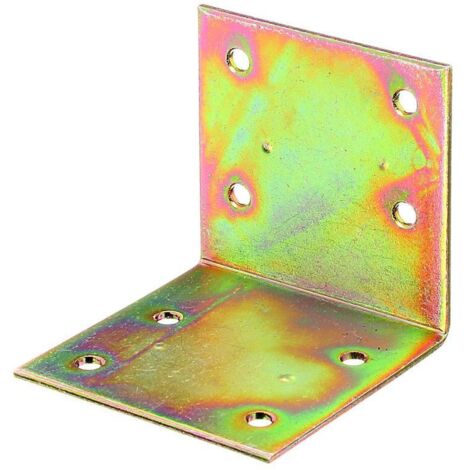 Equerre large 60x60x60mm jaune zinguée
