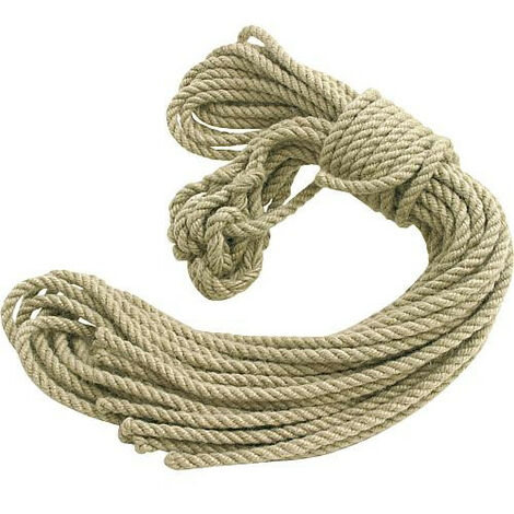Corde d'assemblage en fibres d : env. 9 mm,avec boucle, couleur chanvre Longueur 4.50 m, Emballage : 10 pcs