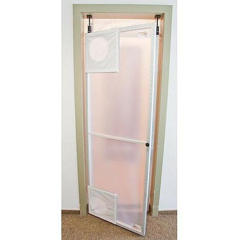 Porte battante protection poussiere jusqu'a 2750mm de haut, butée gauche ou droite (1/3)