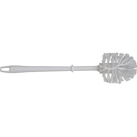 Brosse WC, plastique ronde PPN 75mm, couleur : blanche