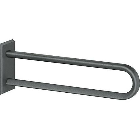Barre d appui mural Normbau Cavere Vario, 900 mm metallique anthracite (1/2)