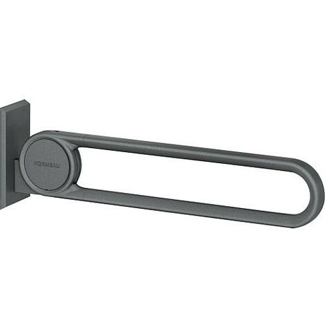 Barre d appui rabattable Normbau, Cavere Vario, 600 mm metallique anthracite (1/4)