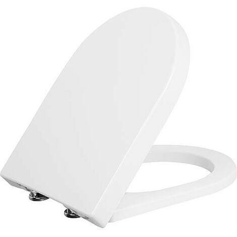 Abattant WC Jari, blanc, softclose, en duroplast charnière en inox (1/4)