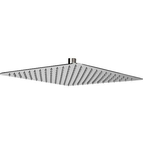 Tete de douche inox brossé 500x500x2 mm angulaire (1/2)