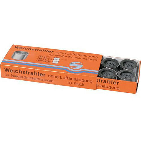 Regulateur jet doux basse pression fem M22x1 avec joint en caoutchouc avec couronne "emballage 10 pcs" (1/2)