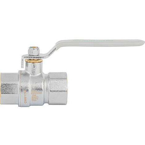 Robinet à boisseau sphérique gaz et eau, DN50 (2") femxfem avec levier en acier (1/2)
