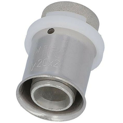 Raccord a sertir pour tube multicouche, bouchon a presser, etame, 32x3mm (1/5)