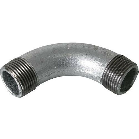 Raccord en fonte malleable galva Nr.3 coude long male/male diam. 2" (1/3)