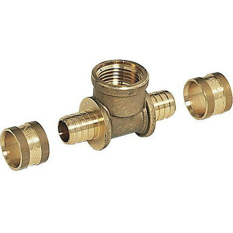 Raccord pour tubes P.E.R. Té à glissement femelle DN 20 - F 1/2 (1/2)