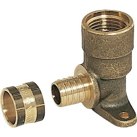 Raccord pour tubes P.E.R. Coude applique long a glissement DN 12 -1/2 (1/2)