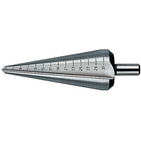 Foret progressif HELLER tole et plastique, HSS d : 24-40mm, +queue cylindrique (1/3)
