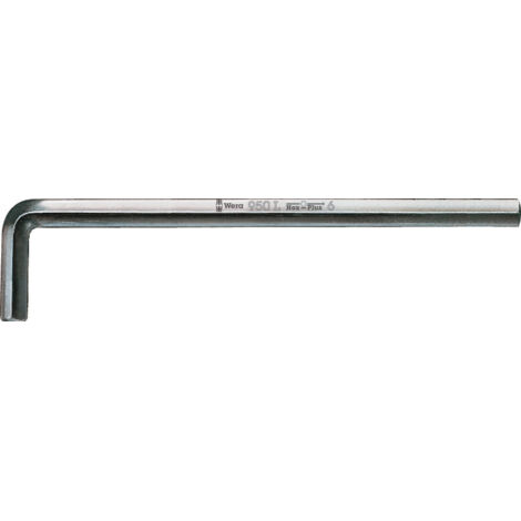 Cle male coudee WERA chrome 6,0x180mm 6 pans (1/5)
