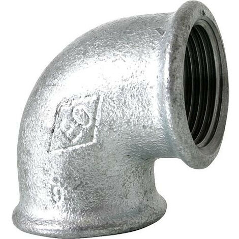 Raccord en fonte malleable galva Nr.90 Coude fem/fem 90° diam. 3"