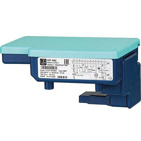 Relais gaz SIT-537 ABC IP 44 – Raccords pour électrodes – Temps de préchauffage 1,5 sec – Sécurité 10 sec