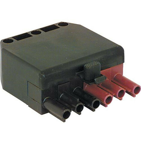 Prise 6 poles noir/marron systeme Wieland BG