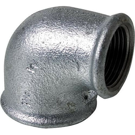 Raccord en fonte malleable galva Nr.90R Coude reduit fem/fem 90° diam. 1 1/4" x 1" (1/3)