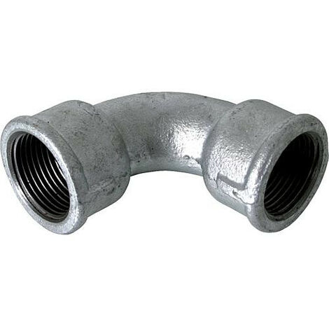 Raccord en fonte malleable galva Nr.2A coude court fem/fem diam. 1" (1/3)