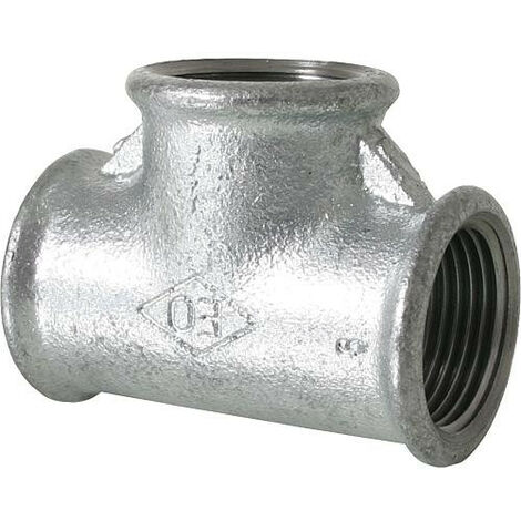 Raccord en fonte malleable galva Nr.130 piece en T diam. 1" (1/3)