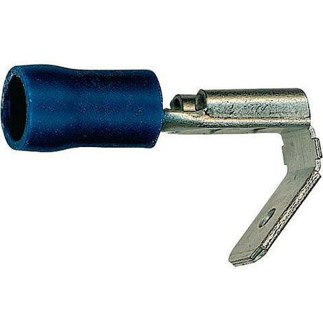Cosse Faston avec derivation semi-isolee, 2,5 mm², 6,3 x 0,8mm Couleur bleu, emballage  :  100 pcs (1/2)