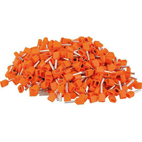 Cosse jumelle isolee 0,50 x 15 orange, sachet a 500 Pieces (1/4)