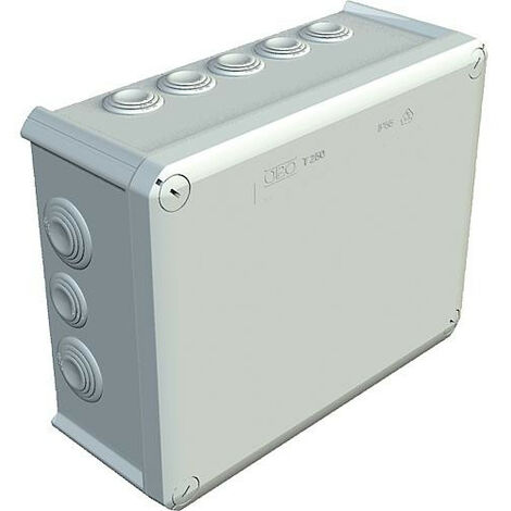 Boite de derivation Thermoplast 9 x M25 + 7xM32, IP 66 Type T 250, gris clair / 1pc (1/2)