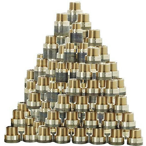 Pack rallonges de robinetterie 100 pièces, DN 15 (1/2"), bronze (1/2)