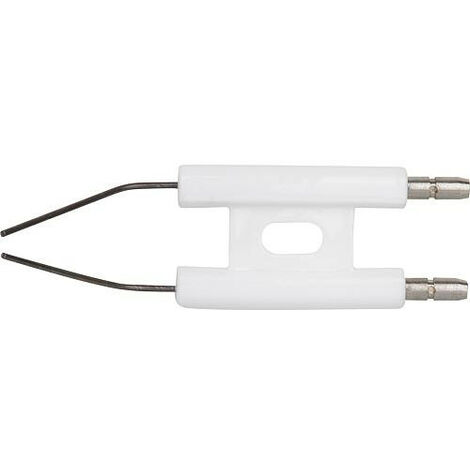 Electrode d'allumage double pré-coudée Meku - 4,0 mm isolateur