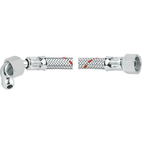 Flexible de bruleur fioul avec ecrou-raccord 3/8" et coude 90° 750 mm, Intercal, Convair