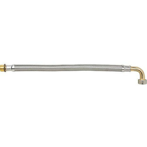 Flexible tressé KTW-A inox L 500 mm 1/2" coude fem x male (1/2)
