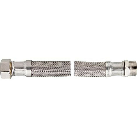 Flexible tressé KTW-A inox L 500 mm 3/4" femxmale