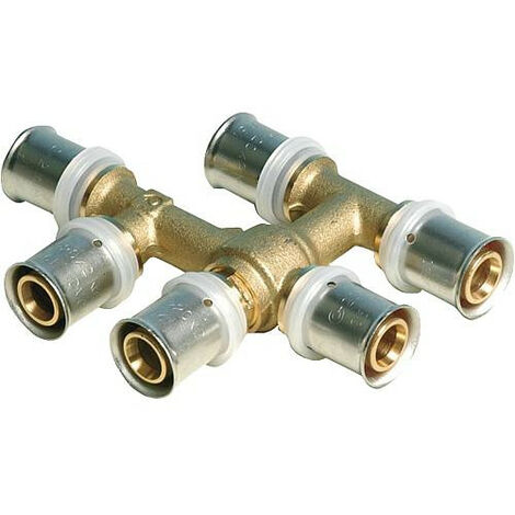 Raccord a sertir p. multi TH Raccordement de liaison avec 6 raccords, 20x2-20x2-20x2 (1/4)