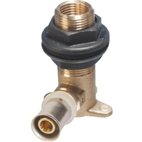Raccord a sertir pour tube multi contour TH, Traversee murale 16x2 - 3/4''filet male - 30mm (1/4)