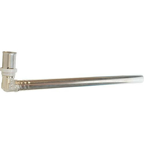 Raccord à sertir p. multi TH raccord coudé pour radiateur 16x2 1100mm nickelé (1/4)